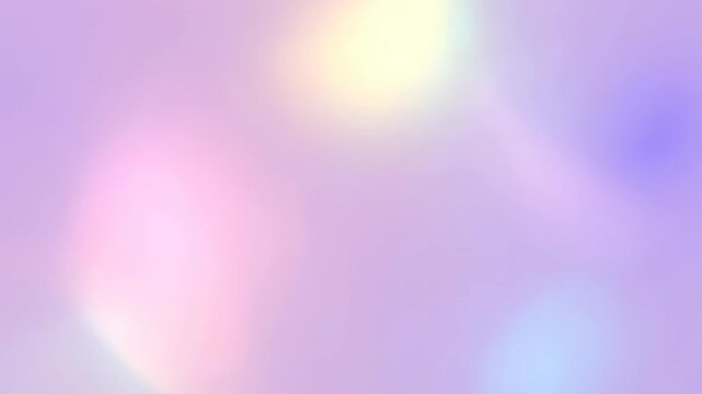 A soft seamlessly looping video displays pastel light leaks slowly fading and blending across a gentle, dreamy abstract background, perfect for calm visuals light, presentation, ethereal