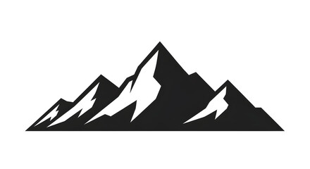 Mountain Range Silhouette Design with Peaks and Ridges