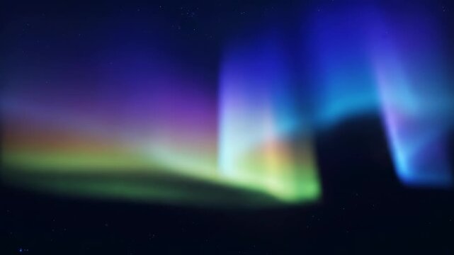 Abstract digital aurora borealis inspired rainbow glow softly shifting and flowing in a seamlessly looping animation visualizer, northern lights, flowing