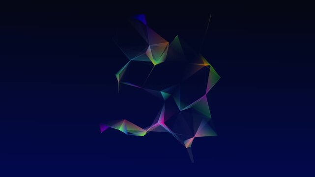 Abstract moving & glowing 3d practical and moving element for Network or digital communication service or other tech purpose, High quality 4k Technology background. 