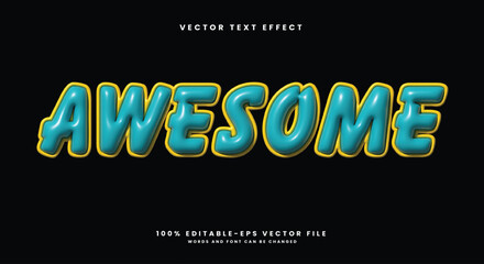 Awesome 3d Inflated Style editable text effect Template