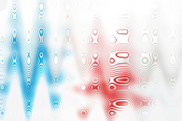 Illustration of abstract blue and red wave isolated on white background design illustration