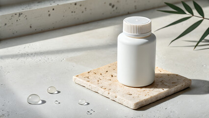 plastic medicine white bottle Mockup
