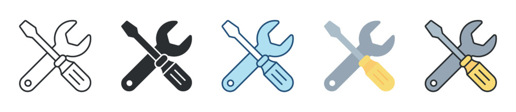 Maintenance Icon Set Multiple Style Collection