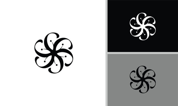 Creative, minimalist and elegant flower logo design