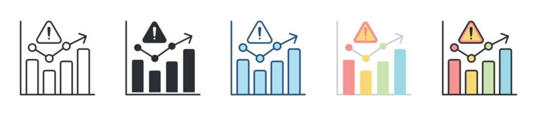 Statistics Icon Set Multiple Style Collection