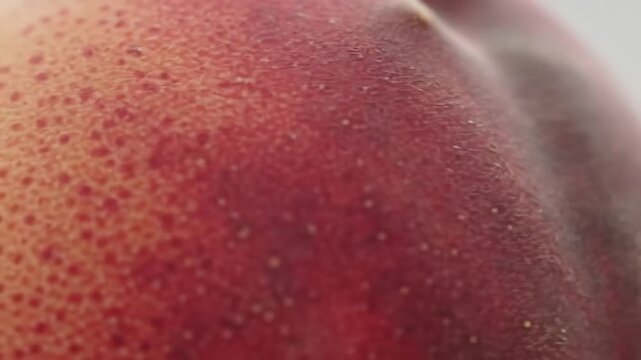 Macro View Detailed Textures of a Red Apple