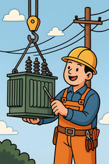 worker with a shovel