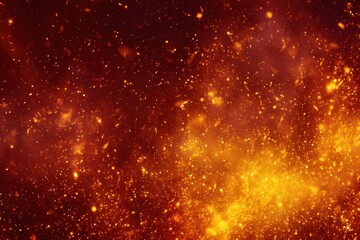 Fototapeta premium Abstract elegant red yellow fiery pattern background wallpaper. Fire, sparks, flames backdrop, copy space 