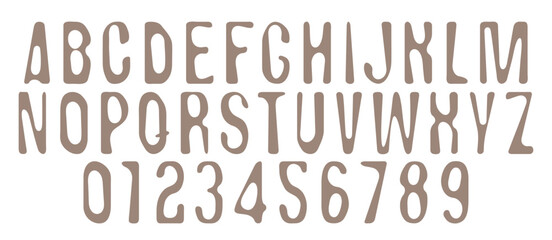 Round simple font soap bubbles theme. Children's books, literature, fairy tale, cartoon, credits. Set of letters and numbers of the Latin alphabet. 