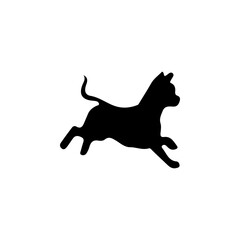 Shadowy Silhouette of a Playful Pup: Capturing the agile form of a puppy mid-leap. Perfect for evoking a sense of joy and energetic movement.