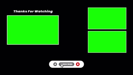 End screen youtube template for engaging viewers, with green screen placeholders. Perfect for boosting viewer interaction on videos.