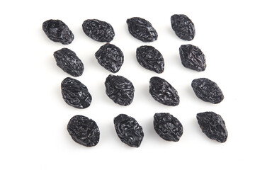 Dried Prunes on White Background - Xinjiang Dehydrated Fruits Collection