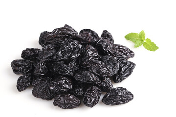 Xinjiang Dried Prunes Air-Dried Fruit White Background Healthy Snack Ingredient