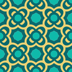 a geometric pattern with yellow and blue colors