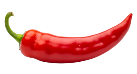 Vibrant Red Chili Pepper Isolated A Fiery Culinary Delight for Cooking, Spices, and Delicious Food Preparations