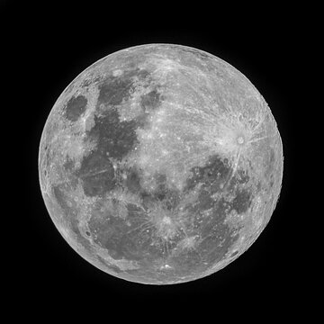 full moon over black