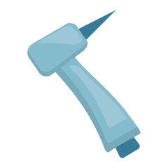 Dental Drill Illustration – Blue Handpiece Tool for Oral Surgery and Clinical Procedures