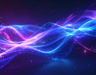 Abstract glowing lines and waves digital background, futuristic neon texture, high resolution technology design