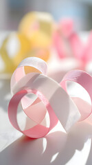 Fototapeta premium ribbons flowing randomly with soft glowing highlights