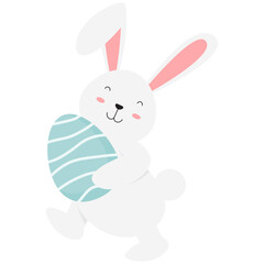 Bunny Easter Egg Illustration