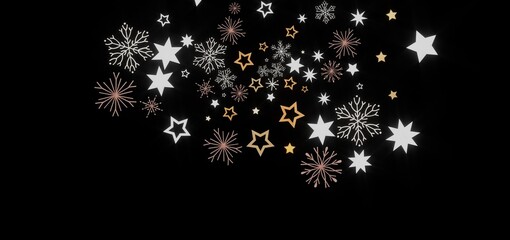 Beautiful winter background with stars and snowflakes. Perfect for holiday cards, websites, and more!