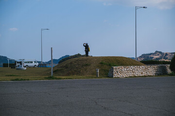 宇野港、日本の田舎の港町の美しい風景、岡山、日本