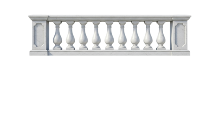Elegant White Balustrade Design Classic Architectural Detail for Homes and Buildings