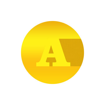 vector illustration of a yellow alphabeth