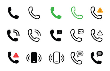 Phone Call Icons | Communication Symbol Vector Set