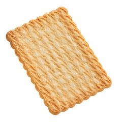 Flying  Biscuit cookies isolated on white background. Rectangular biscuits without pattern. High-Quality cookies Top view. Flat lay