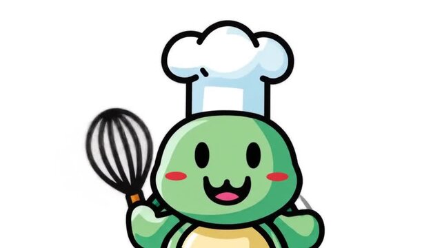 Cute turtle chef