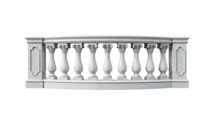 Elegant Balustrade with Decorative Columns Architectural Detail for Grand Design