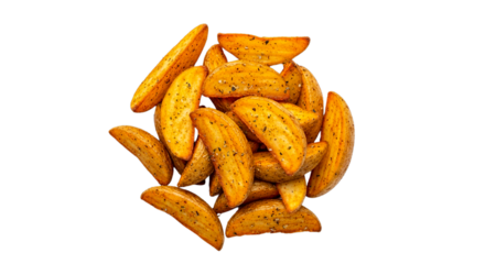 Crispy Baked Potato Wedges Seasoned with Herbs and Spices, a Delicious and Healthy Snack Option
