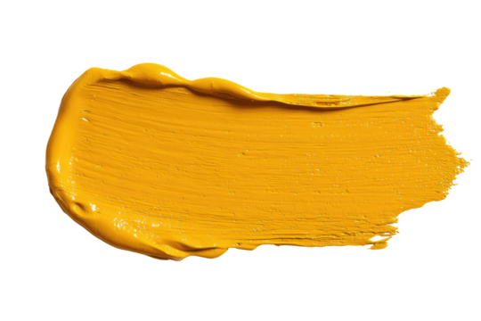 Bright mustard yellow paint stroke