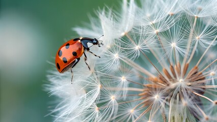 ladybug on a flower AI Generated