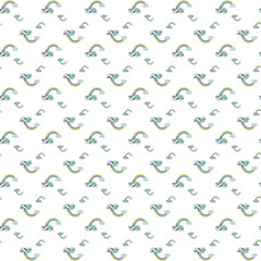 Seamless childish pattern with funny animals faces . Creative  kids texture for fabric, wrapping, textile, wallpaper, apparel. Vector illustration