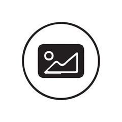 Gallery icon image picture symbol. photo icon flat simple outline. vector illustration eps 10