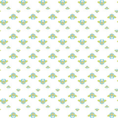 Seamless childish pattern with funny animals faces . Creative  kids texture for fabric, wrapping, textile, wallpaper, apparel. Vector illustration