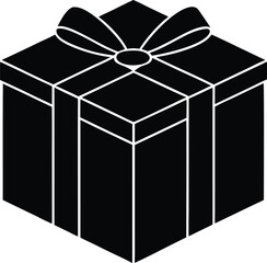 3D gift box vector icon.