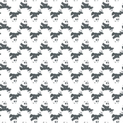 Seamless childish pattern with funny animals faces . Creative kids texture for fabric, wrapping, textile, wallpaper, apparel.