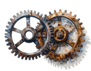 gears on white background 
