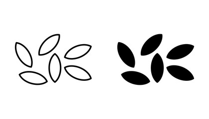 Farm wheat ears Icon set .Symbol isolated white background. vector illustration. color editable.