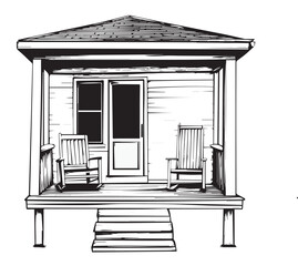 illustration of front porch space