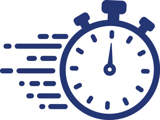 Scalable vector stopwatch icon for time management and speed illustrations