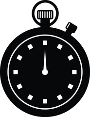 Classic stopwatch illustration vector graphic for timing and measurement concepts
