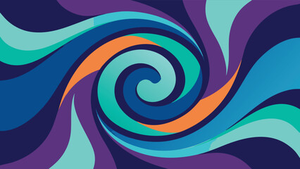 Obraz premium Vibrant Swirling Abstract Background with Gradient Colors vortex