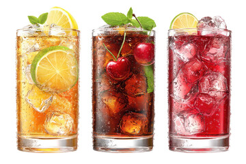 cocktail with ice and lime