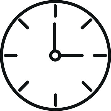 reloj simple sin n&uacute;meros, estilo minimalista en blanco y negro.