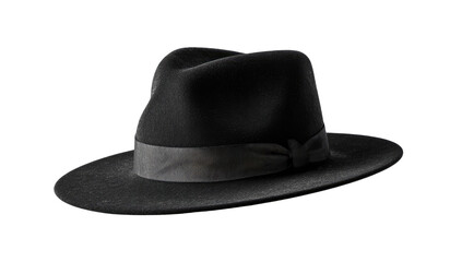 Black fedora hat, dark background (1)